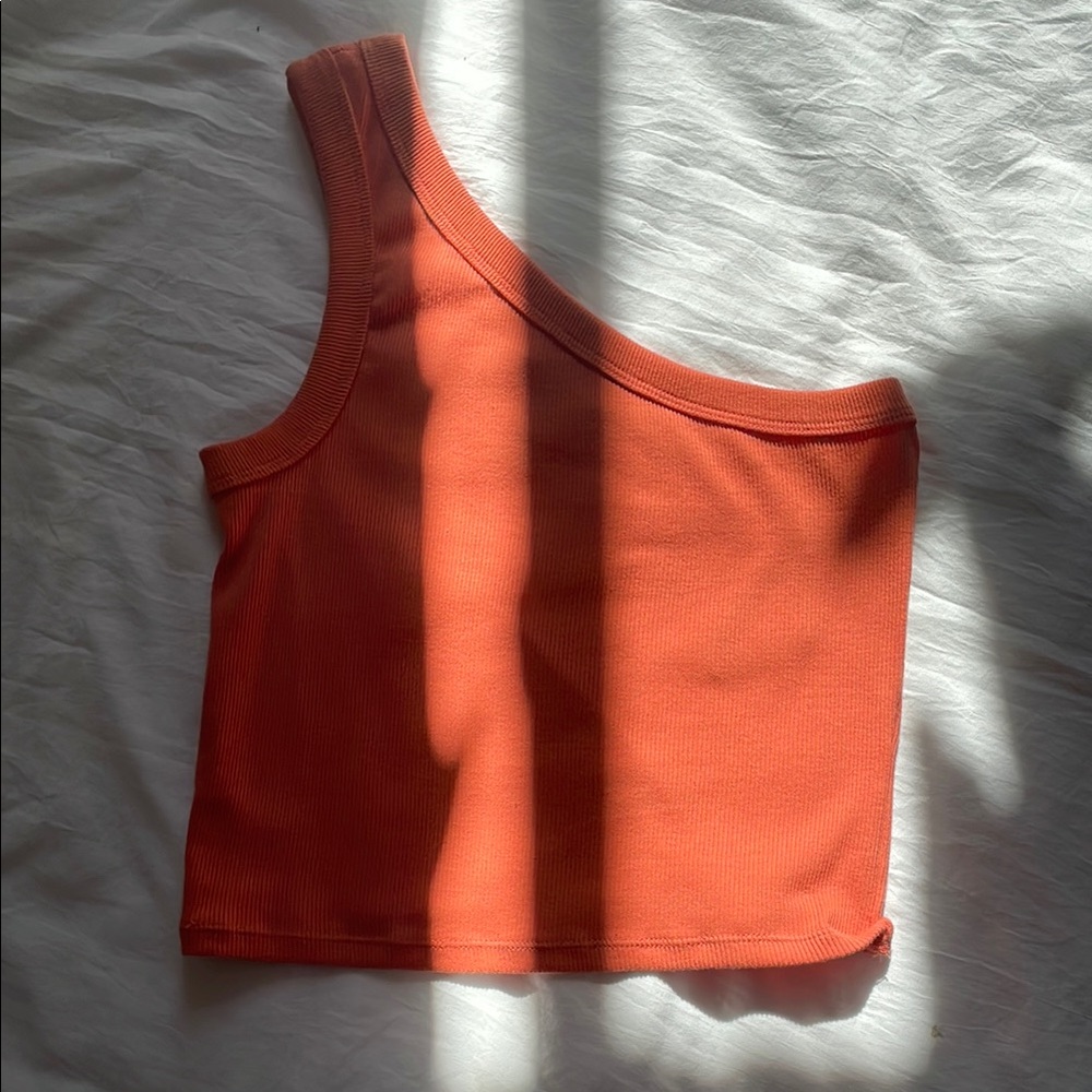 One Shoulder Coral Women's Top